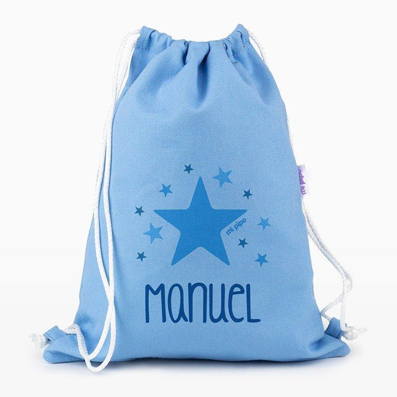 Bolsa Tela Petate Lona Personalizado Estrella Azul Mi Pipo - Nanetes #