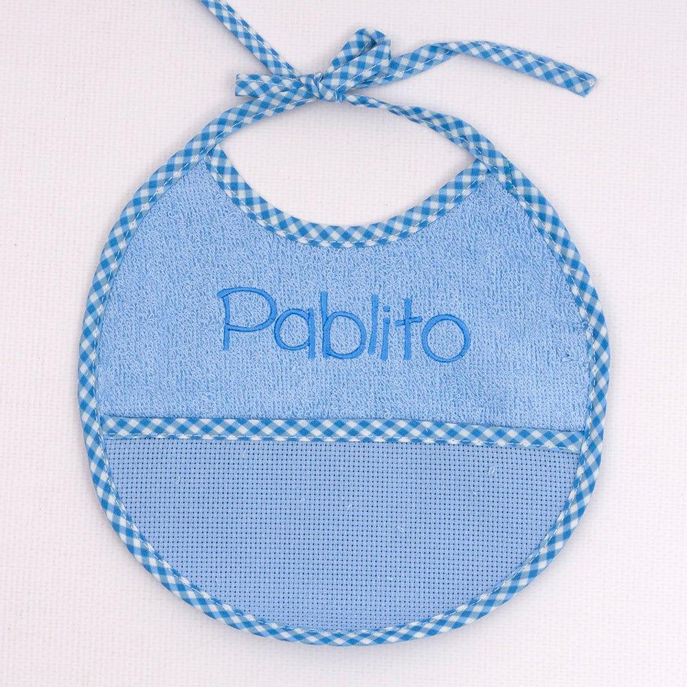 Babero Bebé Personalizado azul - Foto Express