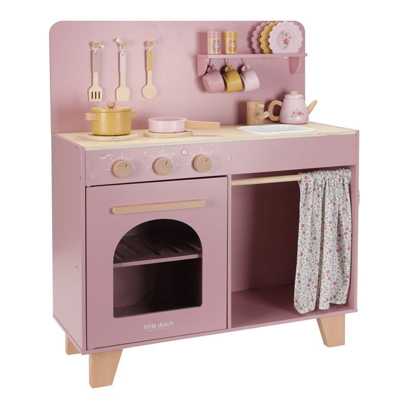Cocinita Infantil Madera Rosa Little Duch - Nanetes