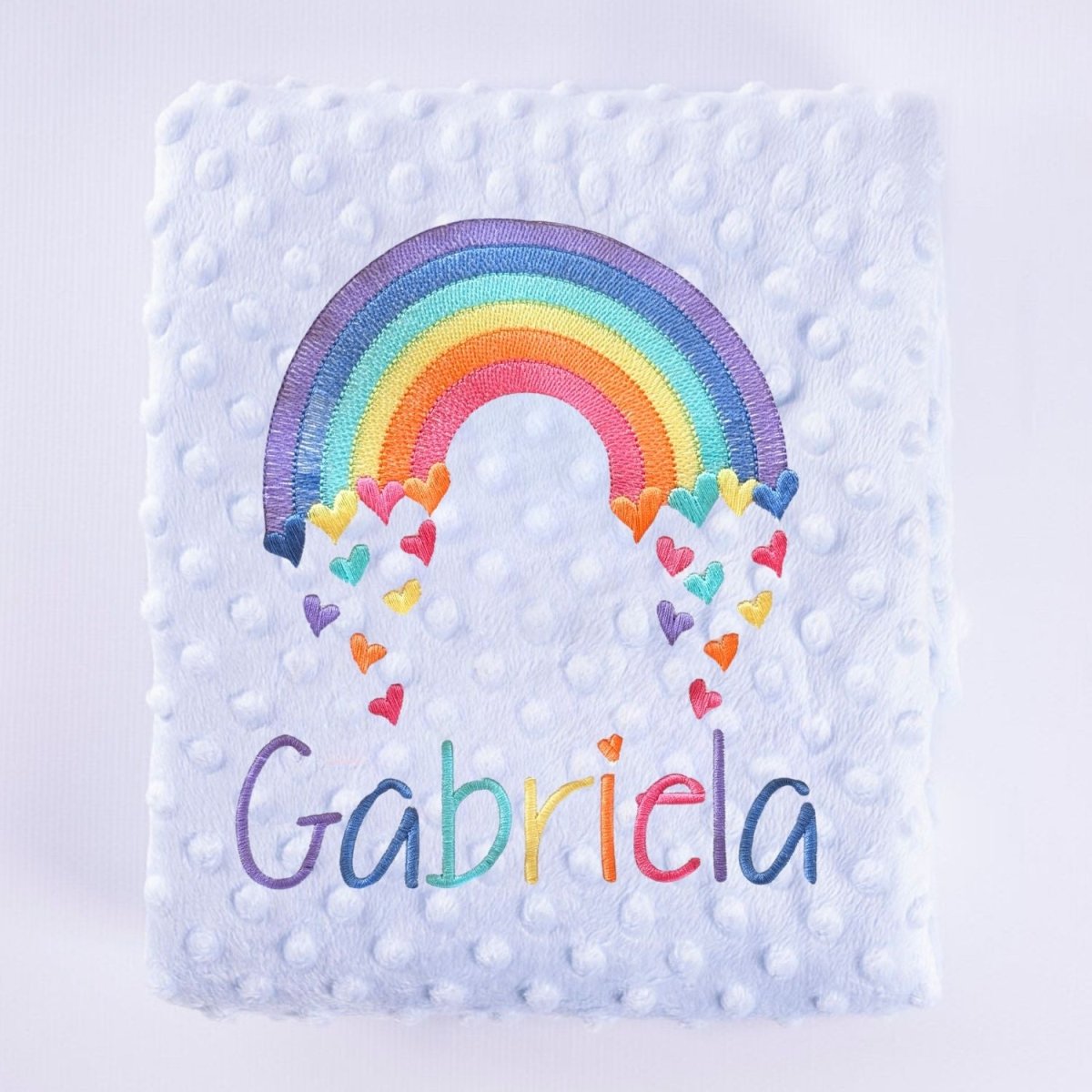 Manta Bebé arco iris Corazones Nanetes - Nanetes
