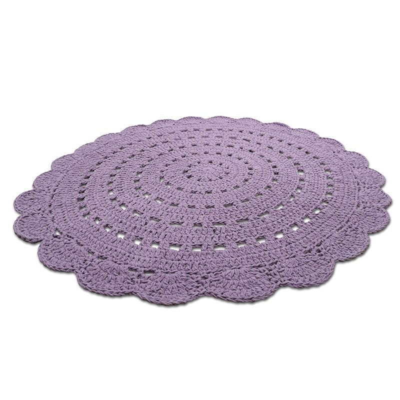 Alfombra Algodón Crochet Alma Mauve - Nanetes