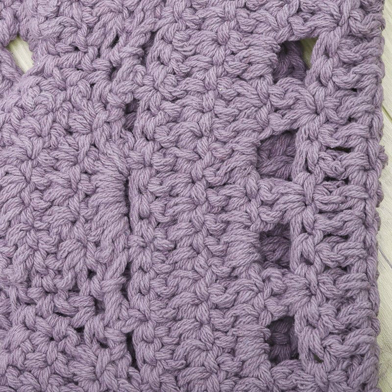 Alfombra Algodón Crochet Alma Mauve - Nanetes