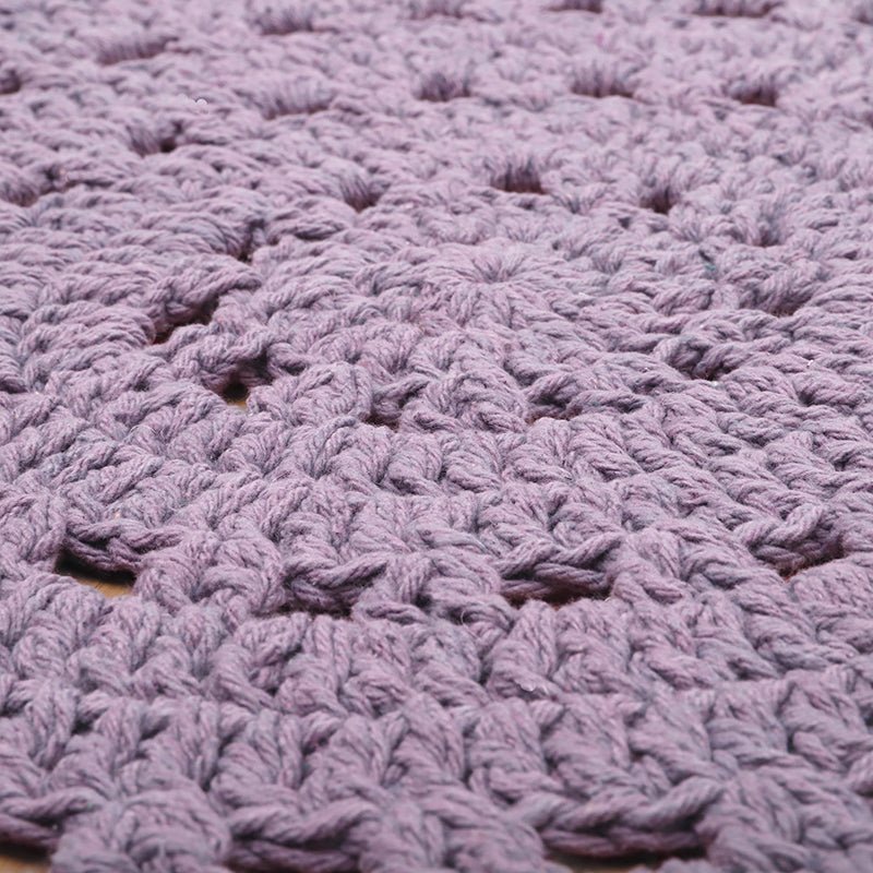 Alfombra Algodón Crochet Alma Mauve - Nanetes