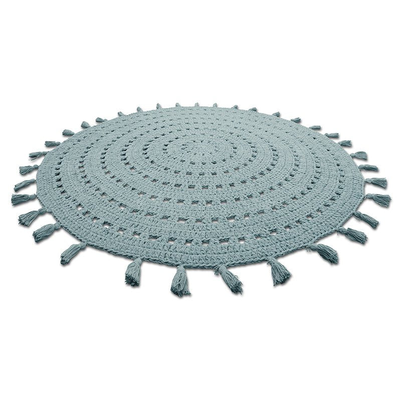 Alfombra Algodón Crochet Nila gris - Nanetes