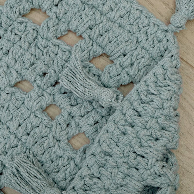 Alfombra Algodón Crochet Nila gris - Nanetes