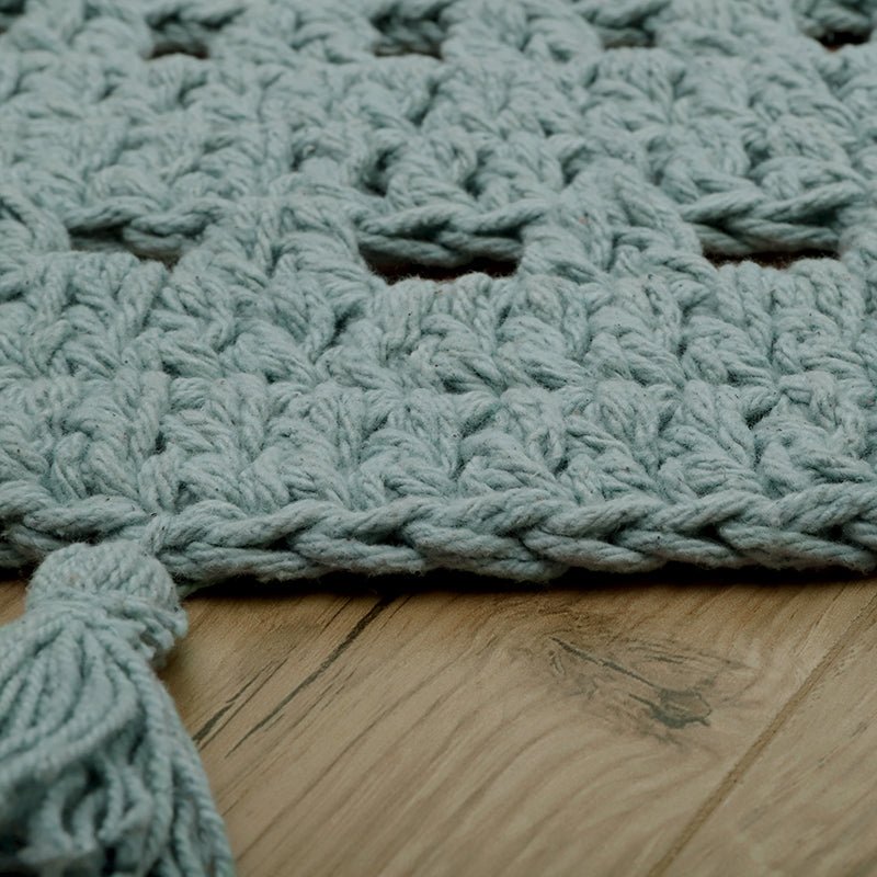 Alfombra Algodón Crochet Nila gris - Nanetes
