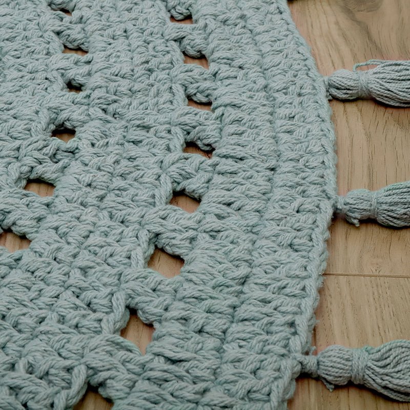Alfombra Algodón Crochet Nila gris - Nanetes