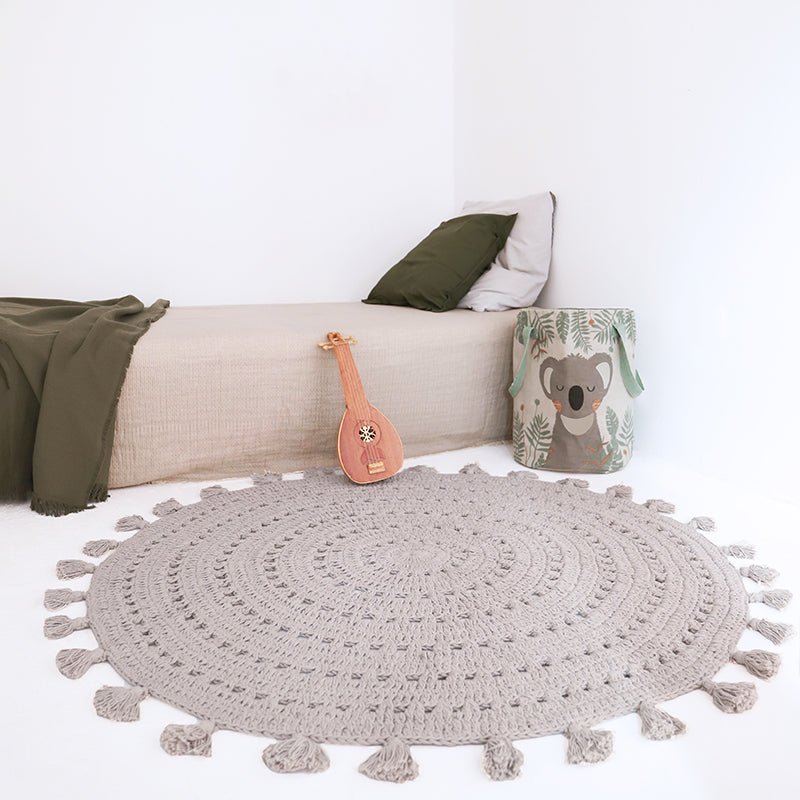 Alfombra Algodón Crochet Nila gris claro - Nanetes