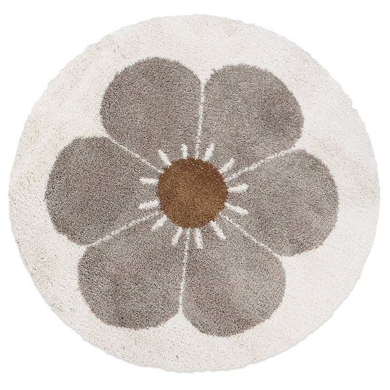 Alfombra Algodón Lavable Bohemian Daisy Beige - Nanetes