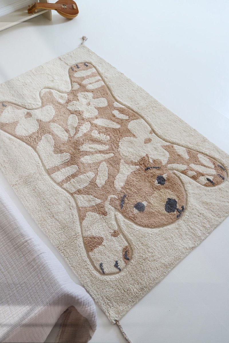 Alfombra Algodón Lavable Flower Bear - Nanetes