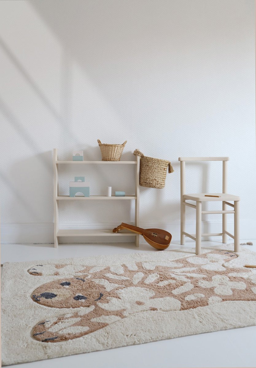 Alfombra Algodón Lavable Flower Bear - Nanetes