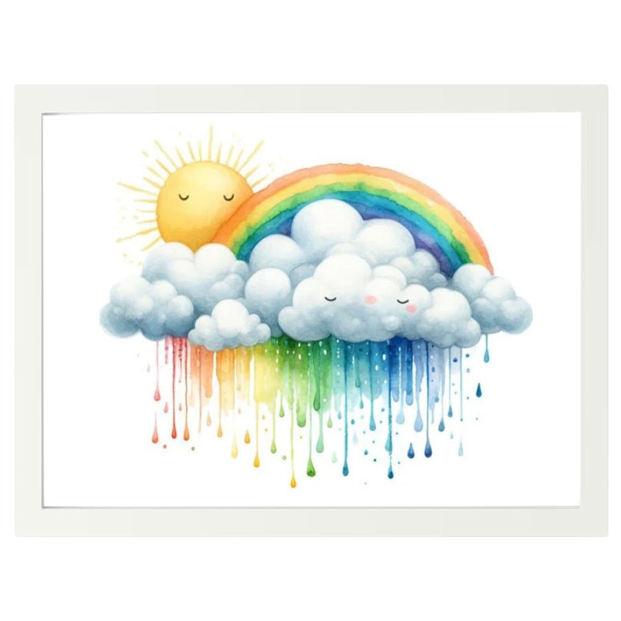 Cuadro Infantil Decorativo Sol Arco Iris - Nanetes