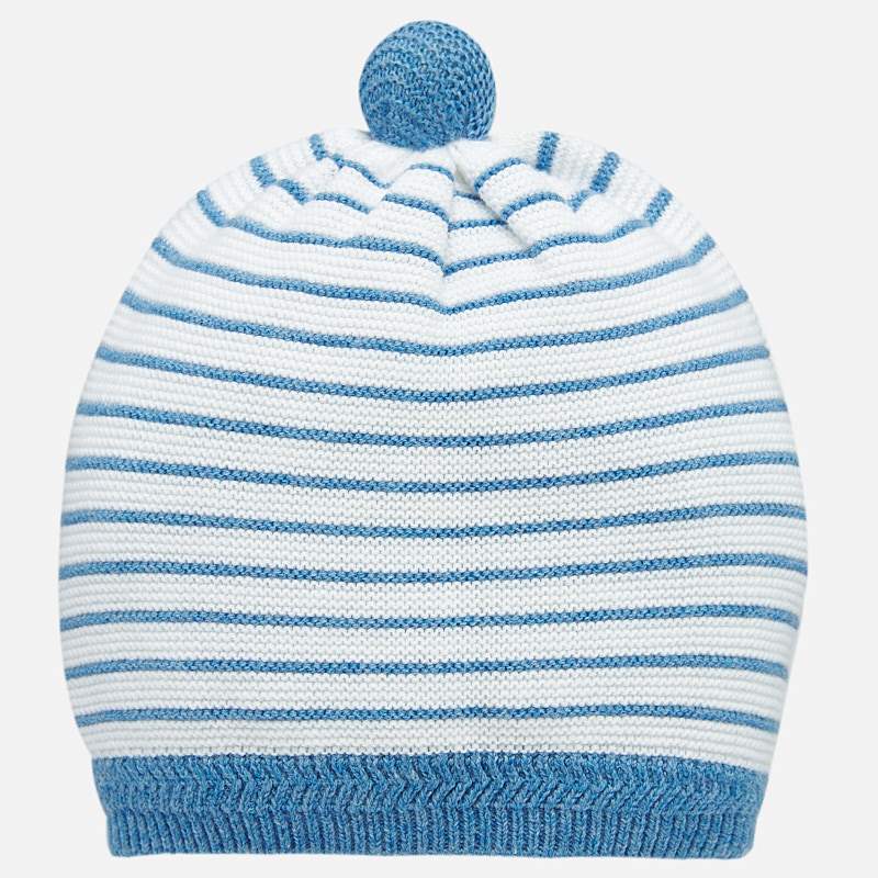 Gorrito bebe punto algodón azul - Nanetes