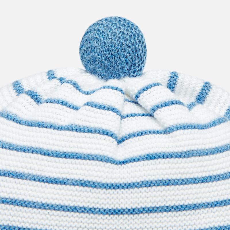 Gorrito bebe punto algodón azul - Nanetes