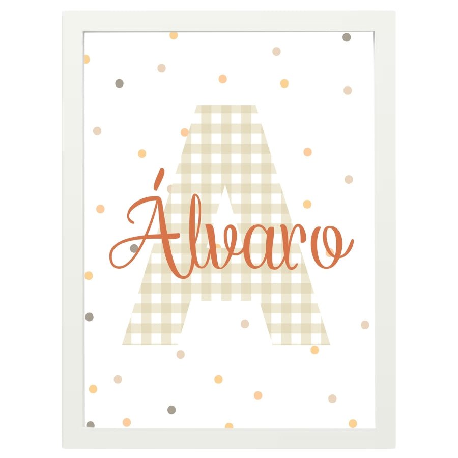 Cuadro Infantil Decorativo nombre Vichy - Nanetes