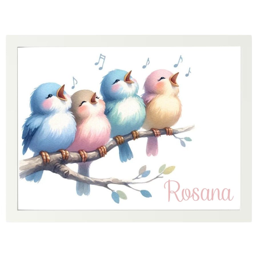 Cuadro Infantil Decorativo Pajaritos - Nanetes