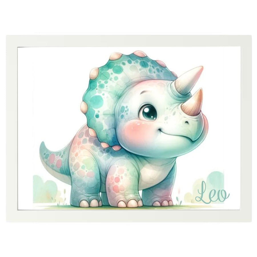 Cuadro Infantil Decorativo Triceratops - Nanetes