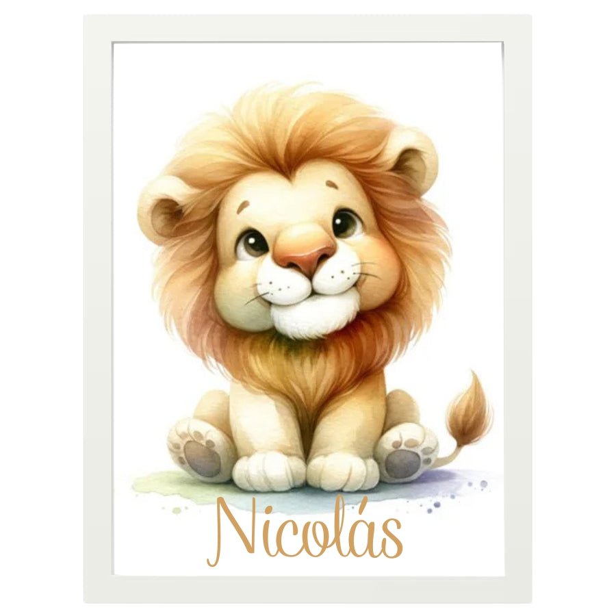 Cuadro Infantil Decorativo Leon - Nanetes