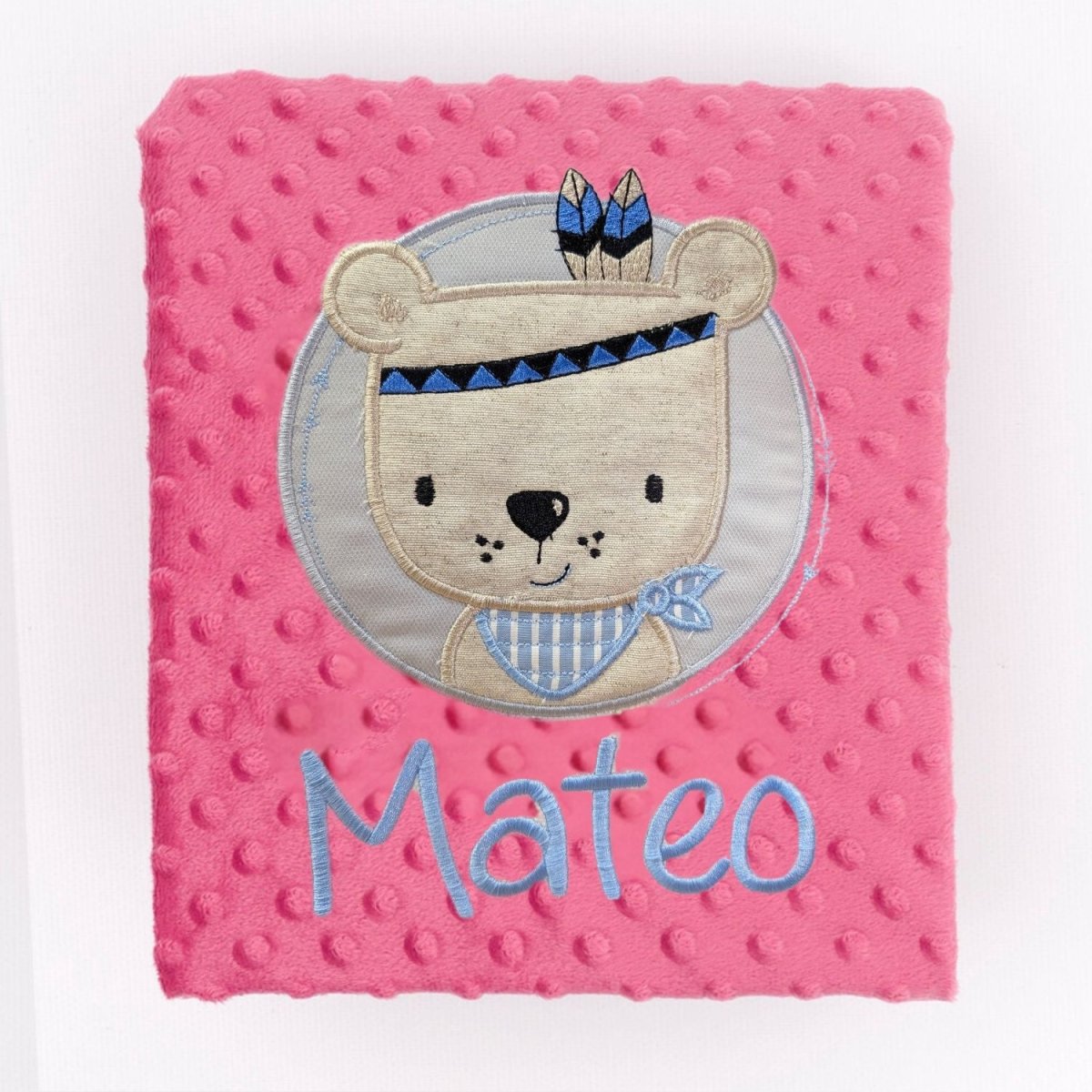 Manta Bebe personalizada Osito Indio - Nanetes