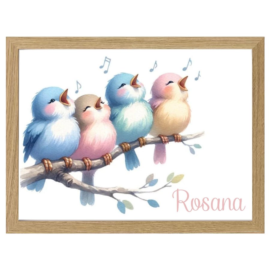 Cuadro Infantil Decorativo Pajaritos - Nanetes