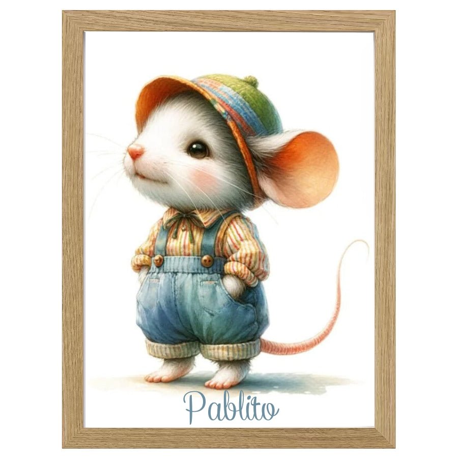 Cuadro Infantil Decorativo Ratoncito - Nanetes