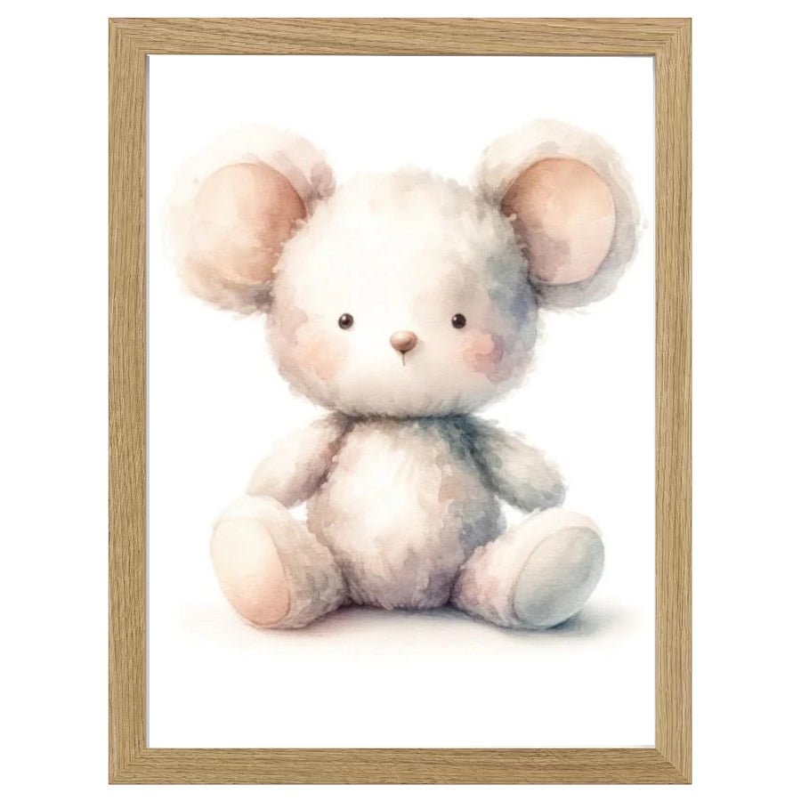 Cuadro Infantil Decorativo Ratoncito Peluche - Nanetes