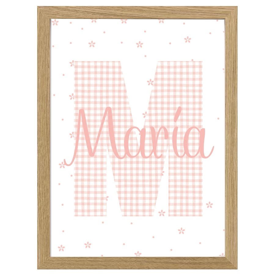 Cuadro Infantil Decorativo nombre florecitas - Nanetes