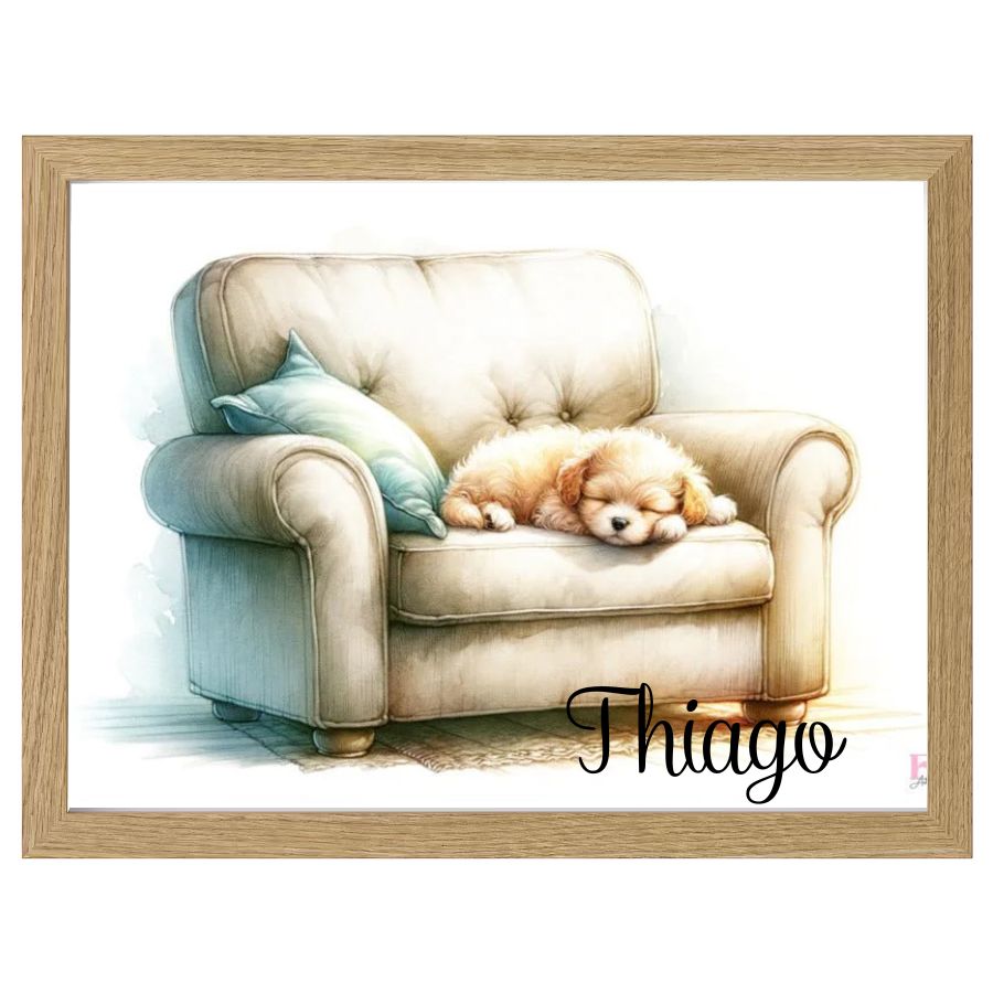 Cuadro Infantil Decorativo Perrito en Butaca - Nanetes