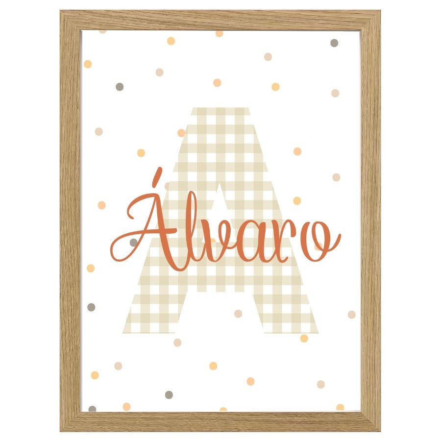 Cuadro Infantil Decorativo nombre Vichy - Nanetes