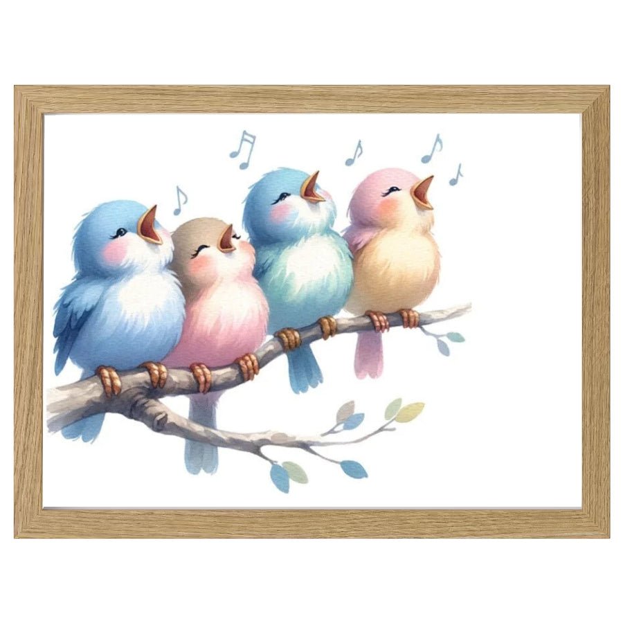 Cuadro Infantil Decorativo Pajaritos - Nanetes