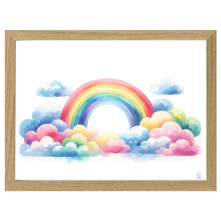 Cuadro Infantil Decorativo Arco Iris - Nanetes