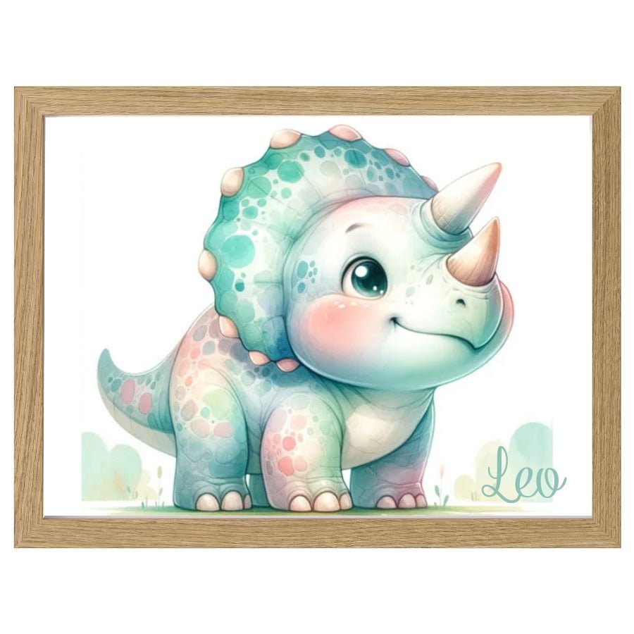 Cuadro Infantil Decorativo Triceratops - Nanetes