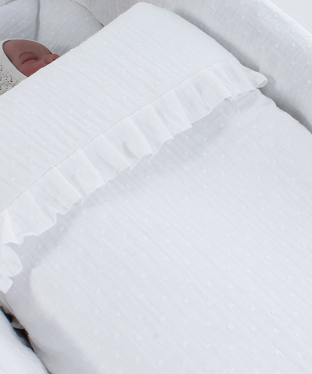 Saco capazo plumeti Blanco Luisa Uzturre - Nanetes