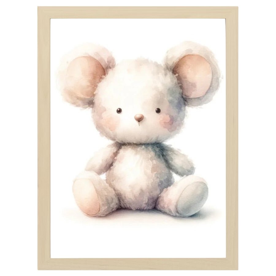 Cuadro Infantil Decorativo Ratoncito Peluche - Nanetes