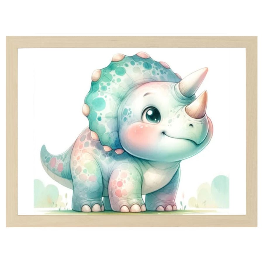 Cuadro Infantil Decorativo Triceratops - Nanetes