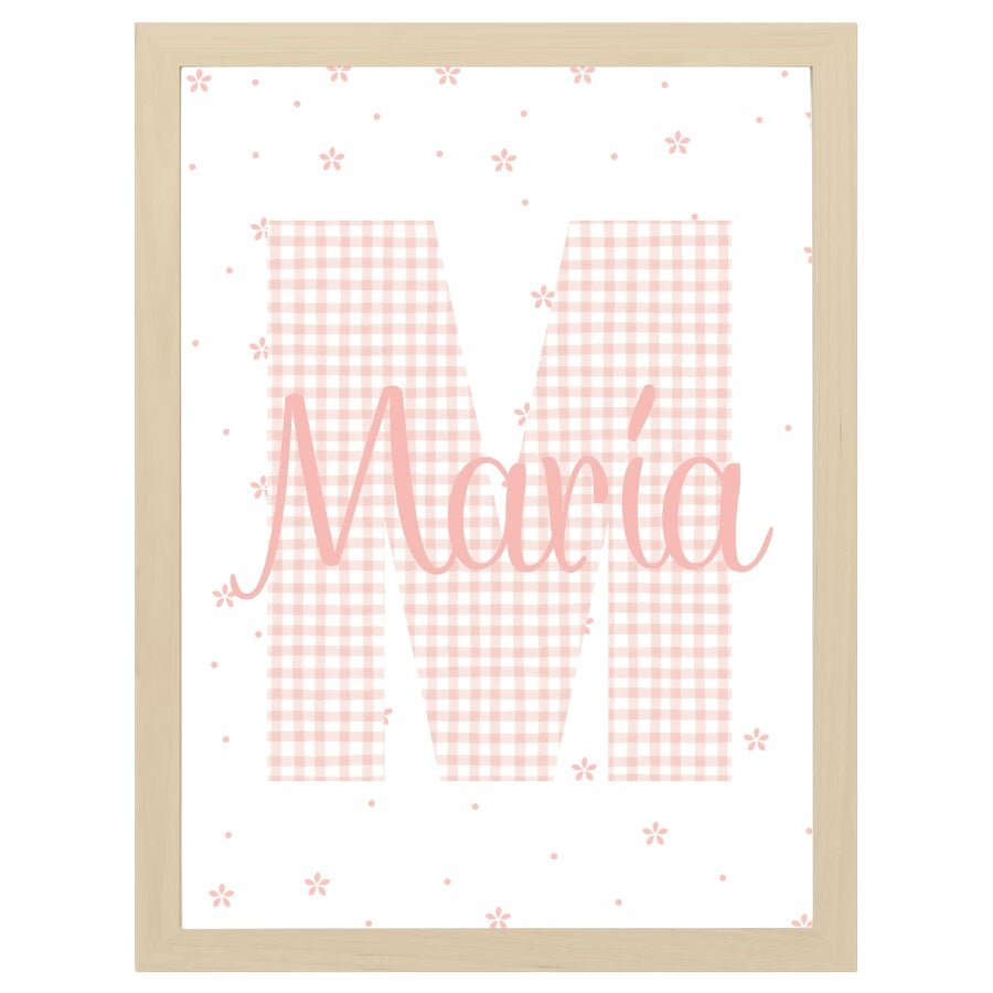 Cuadro Infantil Decorativo nombre florecitas - Nanetes