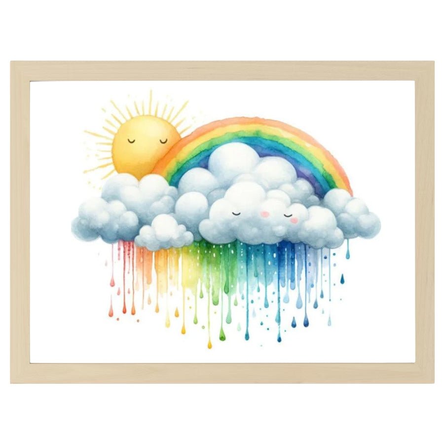 Cuadro Infantil Decorativo Sol Arco Iris - Nanetes