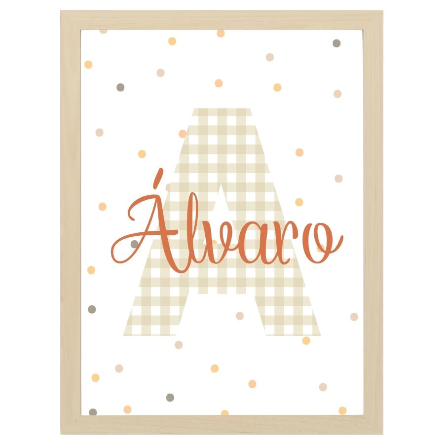 Cuadro Infantil Decorativo nombre Vichy - Nanetes