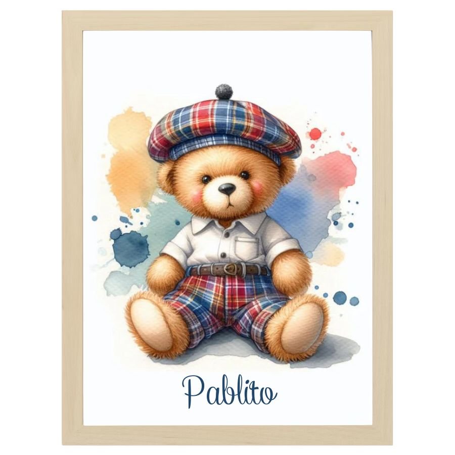 Cuadro Infantil Decorativo Teddy Bear - Nanetes