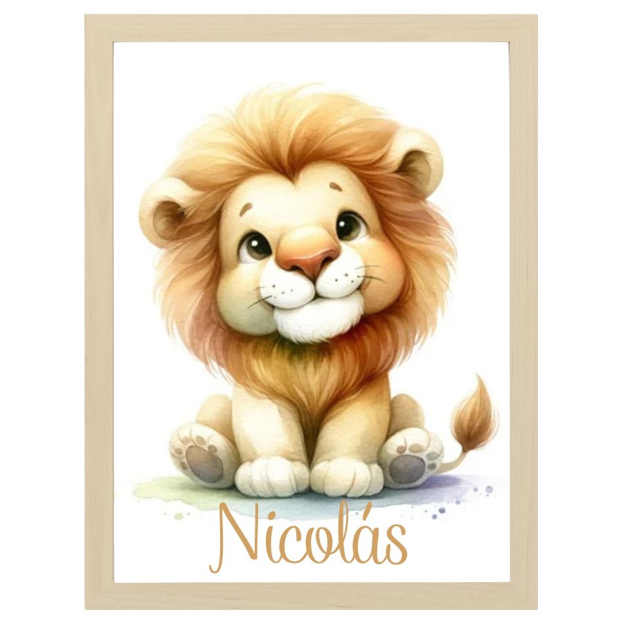 Cuadro Infantil Decorativo Leon - Nanetes