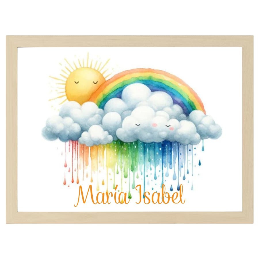 Cuadro Infantil Decorativo Sol Arco Iris - Nanetes