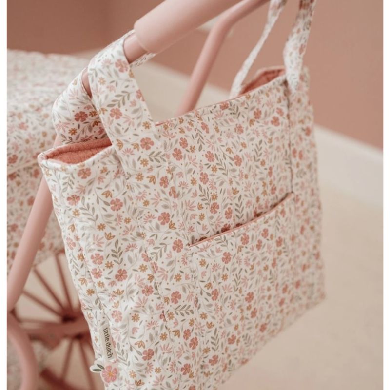 Bolso juguete muñecas flores rosa Little Duch - Nanetes