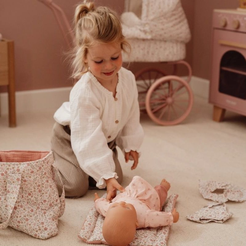 Bolso juguete muñecas flores rosa Little Duch - Nanetes