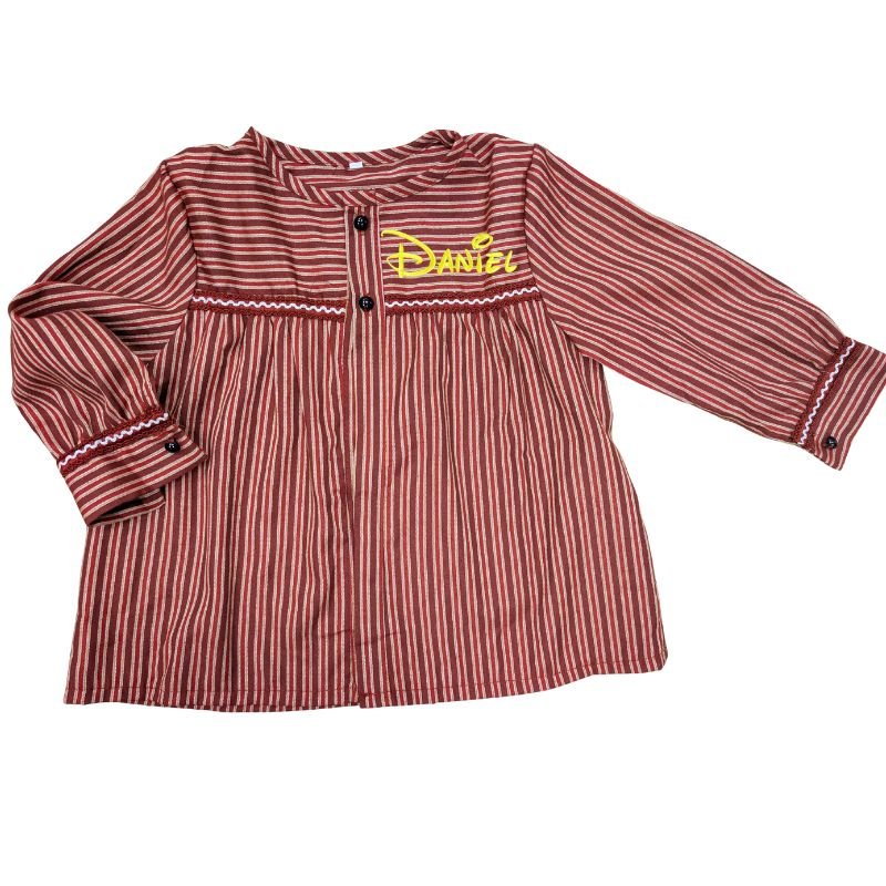 Blusón fallero personalizado Rayas granate Nanetes - Nanetes