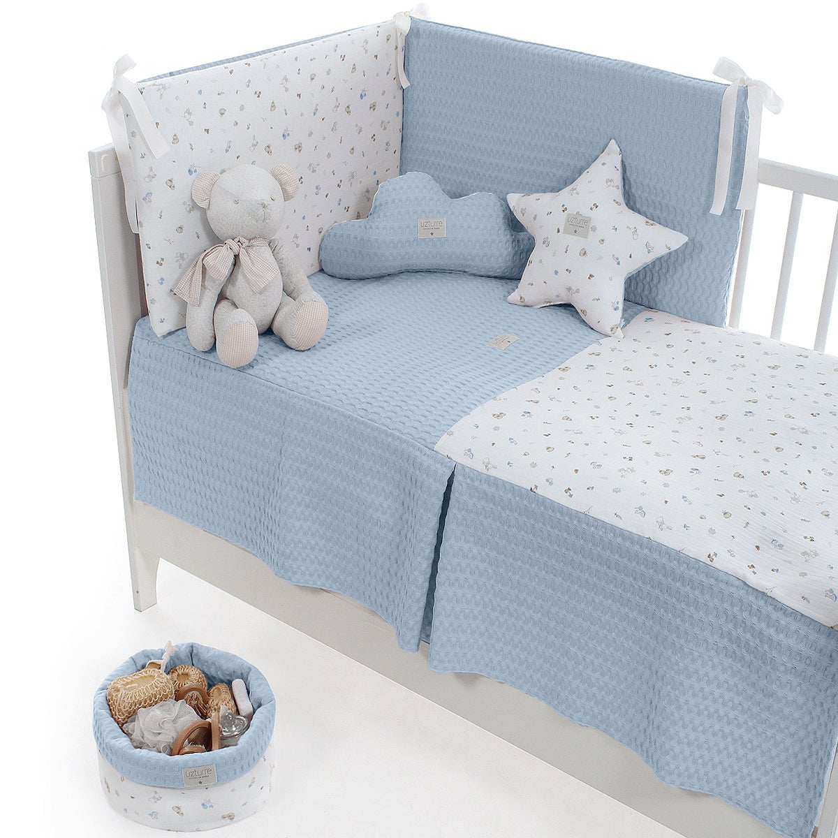 Colcha+ Protector cuna Benjamin Uzturre - Nanetes