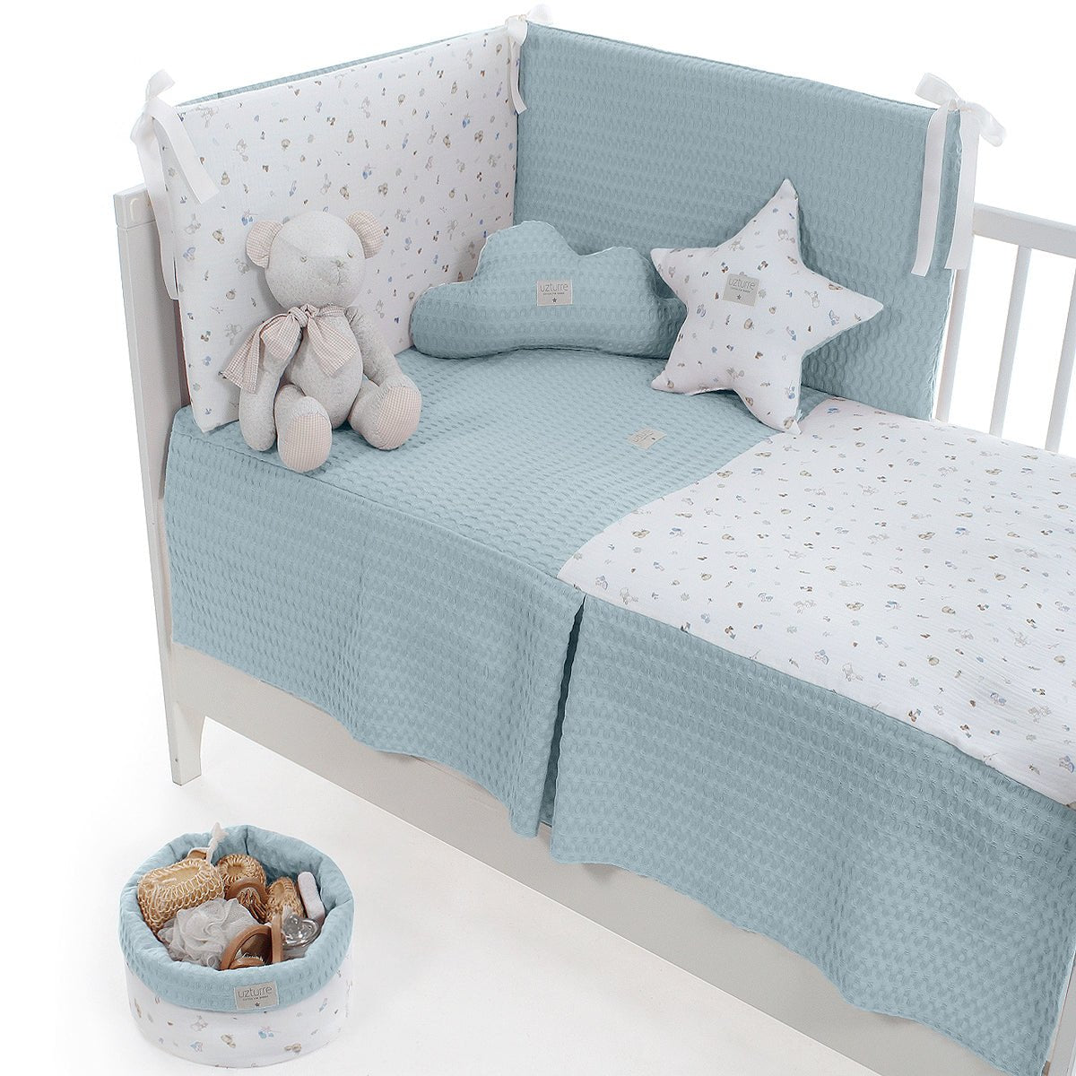 Colcha+ Protector cuna Benjamin Uzturre - Nanetes