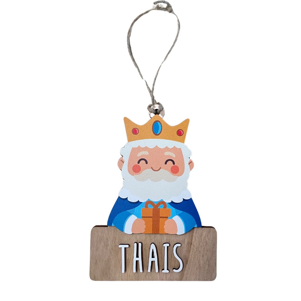 Adorno Navidad Personalizado Madera Melchor - Nanetes