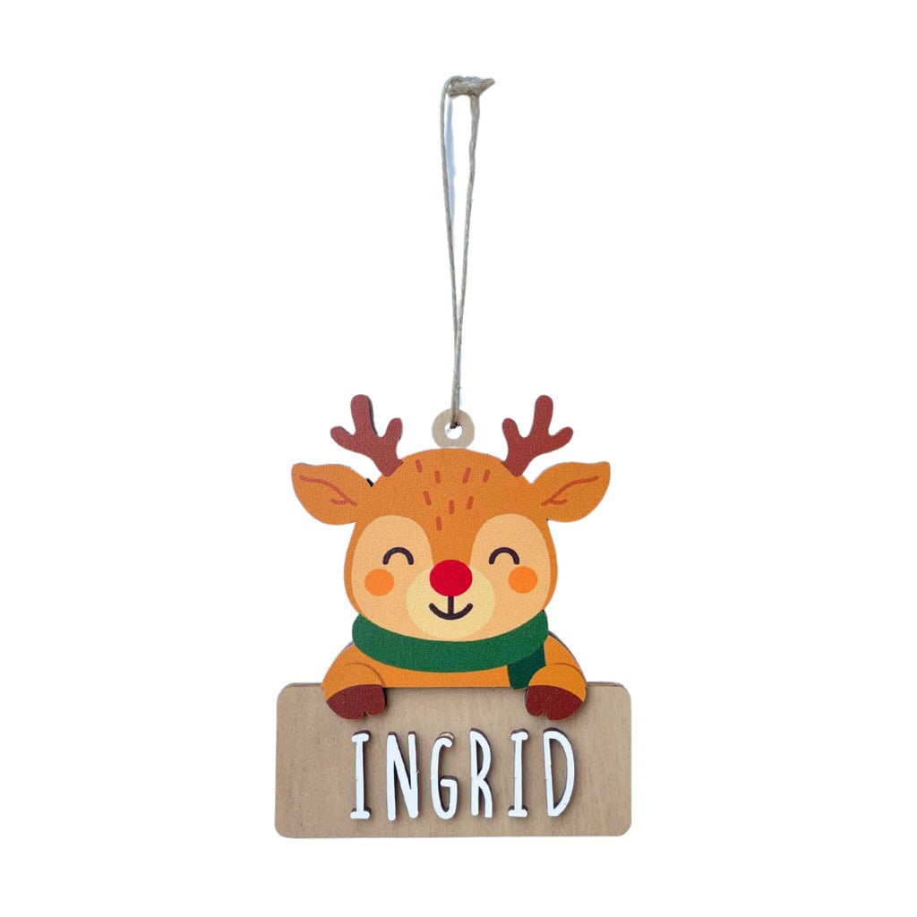 Adorno Navidad Personalizado Reno - Nanetes