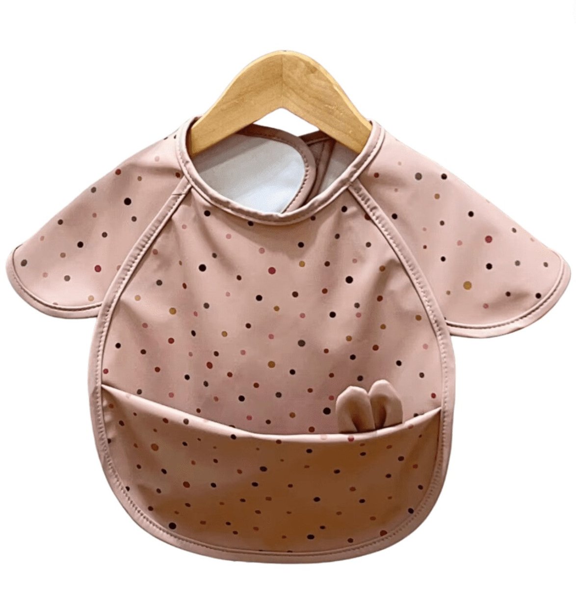 Babero plastificado rabbit Topos rosa - Nanetes