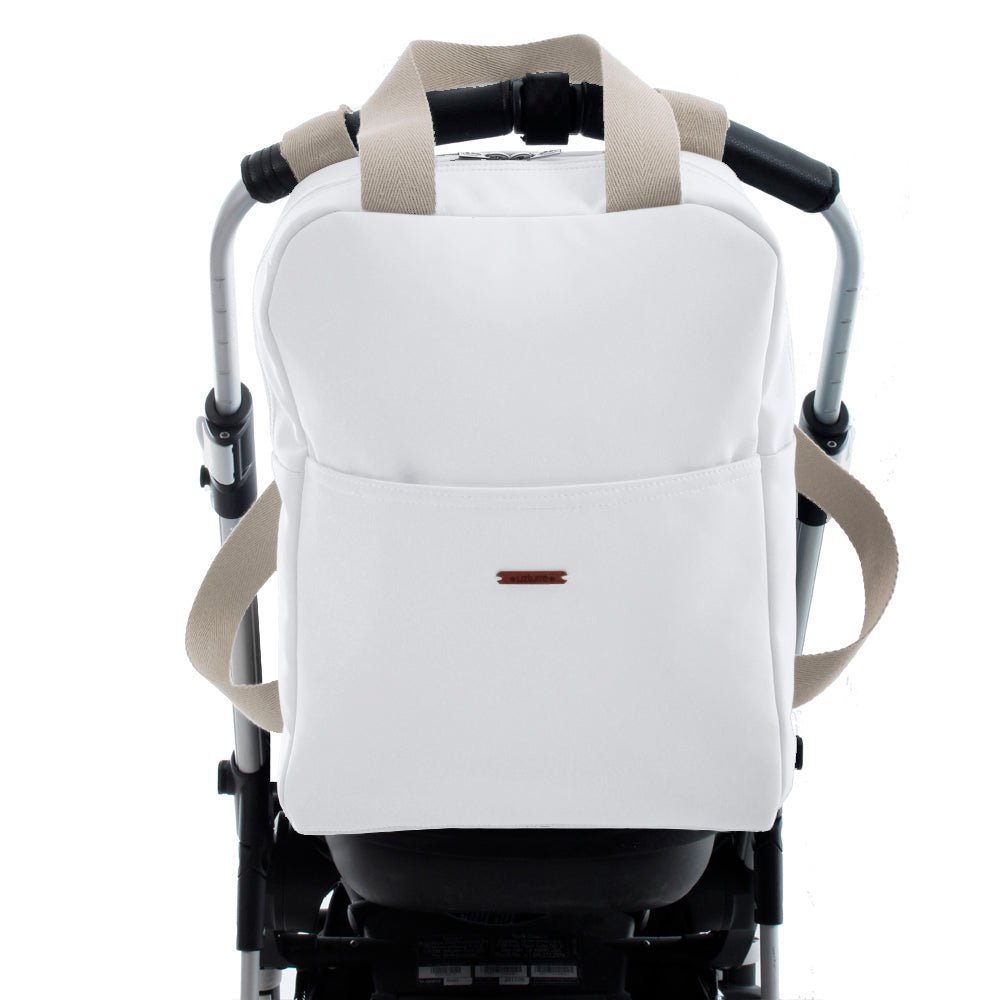 Bolso Mochila Polipiel blanco Uzturre - Nanetes